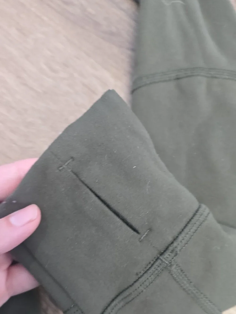 lululemon athletica Olive Green Form-Fitting Zip Bomber Jacket